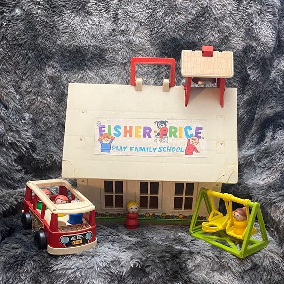 Fisher-Price Other - Vintage Fisher-Price Play Family School with Red and Yellow Features